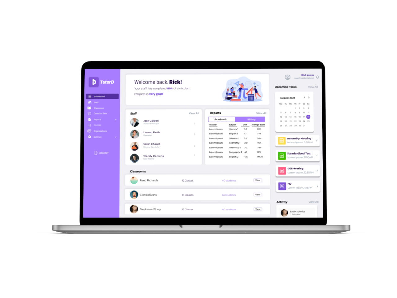 TutorD Prototype Mockup